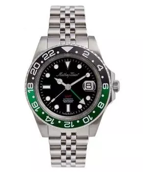 Mathey-Tissot GMT Автоматические мужские часы из нержавеющей стали с черным циферблатом H903ATNV 100M чёрный