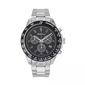 Mathey-Tissot Кварцевые мужские часы с хронографом из нержавеющей стали с черным циферблатом H9010CHAN 100M