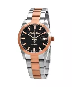 Mathey-Tissot Mathy I двухцветный черный циферблат из нержавеющей стали автоматические мужские часы H1450ATRN чёрный