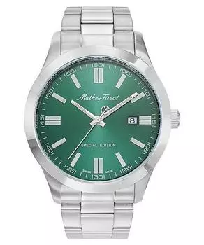 Mathey-Tissot Mathy I Jumbo Special Edition Кварцевые мужские часы из нержавеющей стали с зеленым циферблатом H455VE зелёный