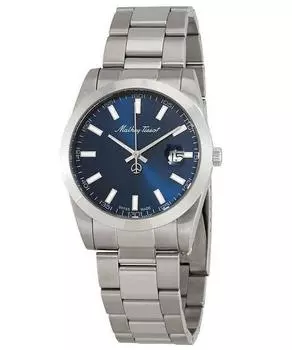 Mathey-Tissot Mathy I Кварцевые мужские часы из нержавеющей стали с синим циферблатом H450ABU синий