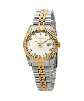 Mathey-Tissot Mathy III двухцветные кварцевые женские часы из нержавеющей стали с серебряным циферблатом D810BI