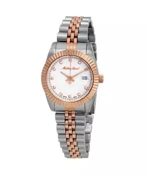 Mathey-Tissot Mathy III двухцветные кварцевые женские часы из нержавеющей стали с белым циферблатом D810RA белый