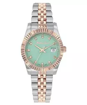 Mathey-Tissot Mathy III Двухцветные кварцевые женские часы с зеленым циферблатом из нержавеющей стали D810RV зелёный