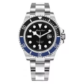 Mathey-Tissot Mathy Jumbo Кварцевые мужские часы из нержавеющей стали с черным циферблатом H906ANB 100M чёрный