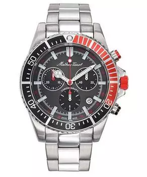 Mathey-Tissot Mathy Strike Хронограф Кварцевые мужские часы из нержавеющей стали с черным циферблатом H908CHRN 100M