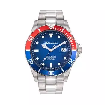 Mathey-Tissot Mathy Vintage Jumbo Limited Edition Автоматические мужские часы из нержавеющей стали с синим циферблатом H907ATNB синий