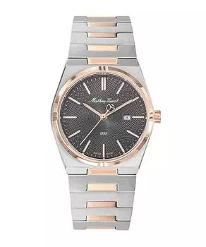 Mathey-Tissot Zeus Двухцветные женские кварцевые часы D118RS из нержавеющей стали с черным циферблатом чёрный