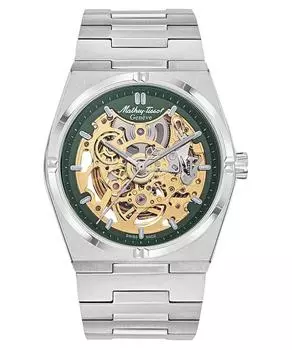 Mathey-Tissot Zeus Skeleton из нержавеющей стали с зеленым циферблатом, автоматические мужские часы H118CFAV зелёный