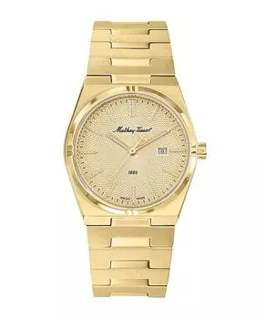 Mathey-Tissot Zeus Золотистый оттенок Нержавеющая сталь Циферблат цвета шампанского Кварцевые женские часы D118PDI шампанского