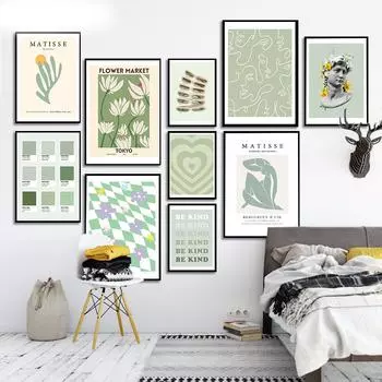 Матисс абстрактная обнаженная женщина цветочный рынок эскиз плакат на скандинавскую тему настенные художественные принты холст живопись Декор фотографии для гостиной A4 21x30cm No Frame