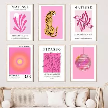 Матисс Баухаус Ангел Число Холст КартинаГалерея цветов Пикассо Настенные художественные постеры и принты Картины для декора гостиной 21x30cm No Framed