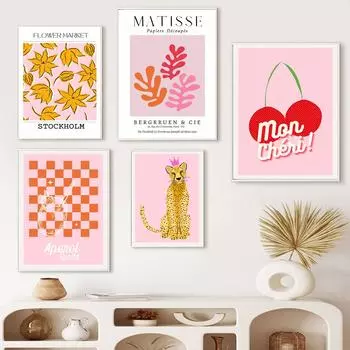 Матисс Баухаус Тигр Цветочный Рынок Современная Галерея Настенное Искусство Картины На Холсте Печати Постеры Картины Для Гостиной Домашний Декор 21x30cm No Framed