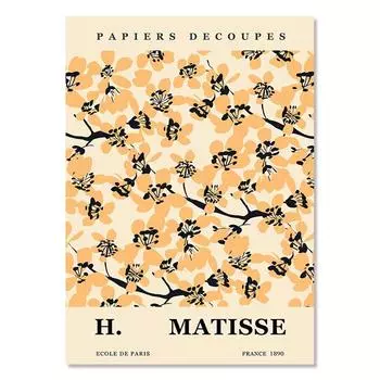 Матисс Цветочный рынок Яёи Кусама Абстрактная настенная живопись на холсте Плакаты и принты Настенные картины для декора гостиной 21cm30cm NoFrame