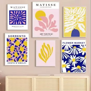 Матисс цветок фруктовый рынок скандинавский винтажный постер настенные художественные принты холст живопись современная галерея Декор фотографии для гостиной A4 21X30cm No Framed