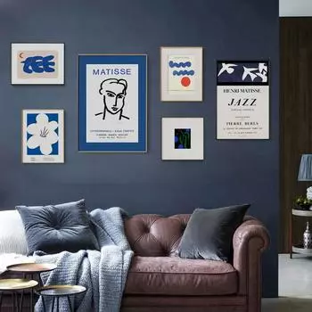 Матисс девушки линии абстрактные тропические растения настенная живопись на холсте плакаты на скандинавскую тему и принты настенные панно для гостиной 21cm30cm NoFrame