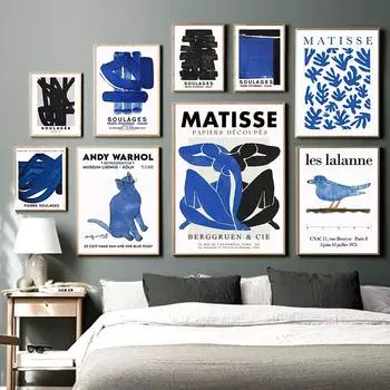 Матисс, настенная живопись на холсте, печать, Пьер Сулаж, черный идеальный современный постер, украшение для гостиной, дома, настенные панно 21x30cm No Frame