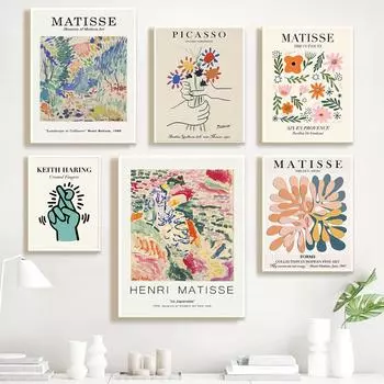 Матисс Плакат Пейзаж Картина маслом Цветок Плакат и эстамп 21cm30cm NoFrame