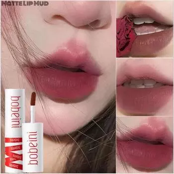 Помада матовая/водостойкая Помада матовая нюдовая/матовая Помада-тинт/крем для губ Косметика/Блеск для губ Макияж Румяна Помада Длительное увлажнение 02#