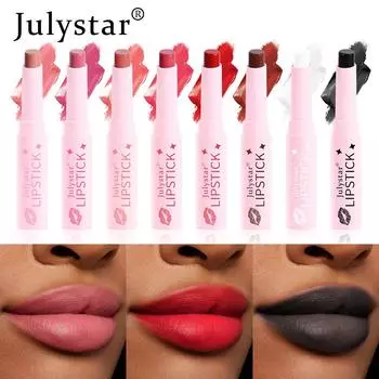 Матовая бархатная помада Halloween Matte Velvet Lipstick, не выцветающая, антипригарная, натуральная, стойкая, увлажняющая черная помада 3g