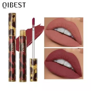 Матовая бархатная помада Misted Leopard Lip Glaze легко наносится, не оставляет пятен на чашке, не выцветает