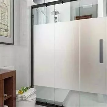 Матовая белая оконная пленка, приватное матовое теплоизоляционное стеклянное покрытие для дома, непрозрачная статическая наклейка на дверь для ванной комнаты 45cmx2m чёрный