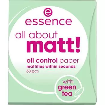Матовая бумага для контроля жирности Essence All About, 50 листов