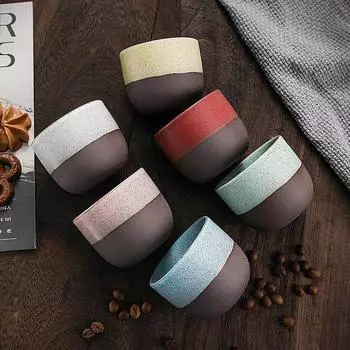 Матовая чашка в саудовском стиле, кружка для молока, льда, кофе, керамическая чашка для пар, чайная кружка, красочная кружка для офиса, подарок для друзей, креативная кружка на Ближнем Востоке 101-200ml