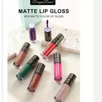 Матовая фиолетовая сине-зеленая черная европейская и американская помада, не окрашенная чашечкой, блеск для губ, глазурь для губ