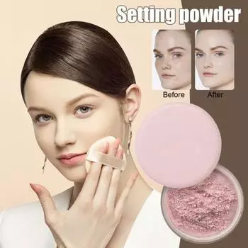 Матовая фиксирующая пудра, масло, контроль блеска, натуральная, стойкая, водостойкая, легкая, для женщин и девочек, для макияжа, консилер, размывающий финишная пудра 1