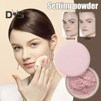 Матовая фиксирующая пудра, масло, контроль блеска, натуральная, стойкая, водостойкая, легкая, для женщин и девочек, для макияжа, консилер, размывающий финишная пудра 1