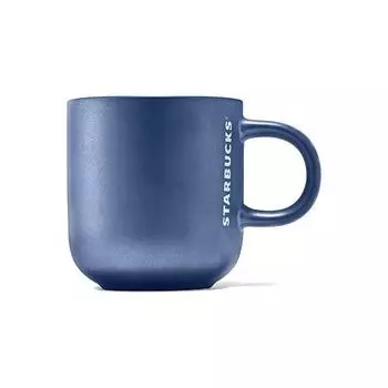 Матовая керамическая кружка - синяя - 414 мл