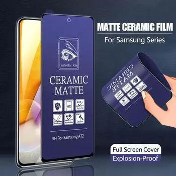Матовая керамическая защитная пленка для экрана Samsung A16 A26 A36 A56 A13 A14 A24 A34 A54 A15 A25 A35 A55 A33 A53 A52 A73 A12 A23 A32 A51 A71 A50 A50