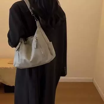 Матовая кожаная женская сумка на плечо, большая вместительная зимняя дорожная женская сумка, сумки через плечо, брендовые дизайнерские сумки-шопперы 31x11x24cm чёрный