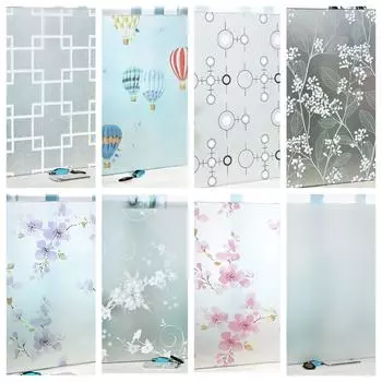 Матовая матовая оконная пленка, солнцезащитная самоклеящаяся пленка для окон, непрозрачная виниловая пленка для защиты от солнца в ванной комнате 30X100 CM