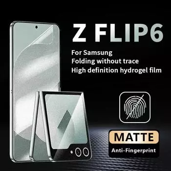 Матовая мягкая гидрогелевая пленка для защиты экрана для Samsung Galaxy Z Flip Z Flip3 Z Flip4 Z Flip5 Z Flip6 Z Flip