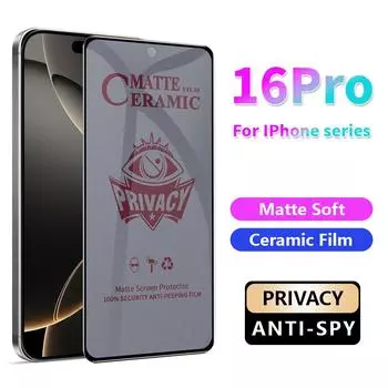Матовая мягкая керамическая пленка для iPhone 11 12 13 14 15 mini 16 Pro Max X XR XS XS Max SE 2020 6 6s 7 8 Plus Privacy Screen Protector iPhone 6/6s