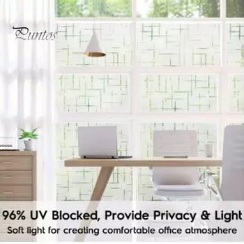 Матовая оконная пленка для конфиденциальности, стеклянная наклейка без остатков клея, защита от ультрафиолета, оконное покрытие, статическая наклейка 45cm
