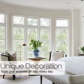 Матовая оконная пленка для конфиденциальности, стеклянная наклейка без остатков клея, защита от ультрафиолета, оконное покрытие, статическая наклейка 45cm