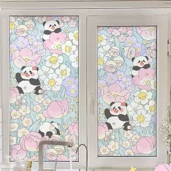 Матовая оконная пленка с мультяшной защитой от солнца, защитная пленка для стекла, матовая пленка, антистатическая тонировка для зеркального стекла, спальня