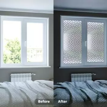 Матовая оконная пленка. Защита конфиденциальности. Съемный контроль тепла. УФ-защита от солнца. Статическое стекло.