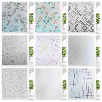 Матовая пленка для защиты окон, теплоизоляция, статическая липкая неклеящаяся пленка для домашнего витража, виниловые наклейки на окна 30x100 cm