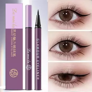 Матовая подводка для глаз, водостойкая, долговечная, быстросохнущая, гладкая, ультратонкая черная жидкая подводка для глаз, женская косметика 1PCS