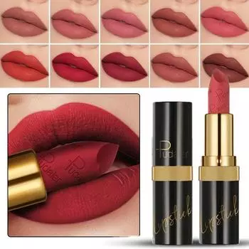 Матовая помада 10 цветов Velvet Red Lip Tint Non Stick Cup Lip Glaze Стойкий водостойкий блеск для губ Make Up Lipsticks Cosmetic