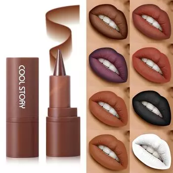 Матовая помада Mist Face Warhead, осенне-зимний оттенок Earth Color, водостойкие тени для век, постепенное смешивание, идеальный карандаш для губ 2-в-1, набор для губ