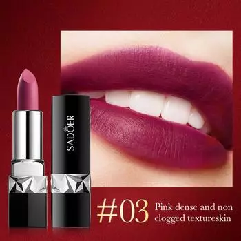 Матовая помада, роскошный бархатный блеск для губ, глазурь для губ, высокопигментированная, стойкая губная помада, насыщенная женская помада для макияжа губ 1#