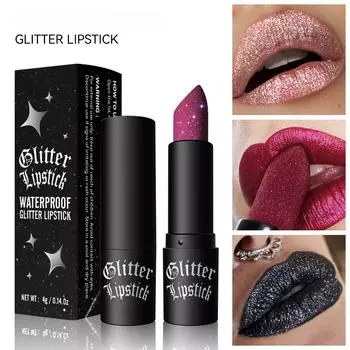 Матовая помада с антипригарным покрытием Cup Flash Diamond Lipstick Halloween Dark Makeup