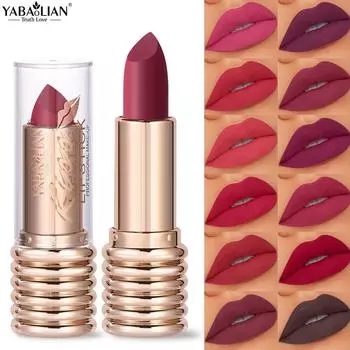 Матовая помада Стойкий цвет Водостойкая помада Матовый бархатный блеск для губ Помада