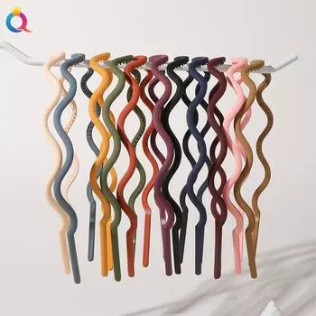 Матовая повязка на голову Простая повязка на голову Давление для волос Нескользящая повязка Зубы Волна Однотонный пучок волос Аксессуары для волос 1pc