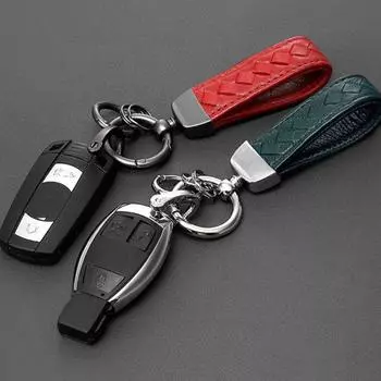 Матовая пряжка роскошный брелок из натуральной кожи подвеска кожаный брелок-веревка женский подарок розовый